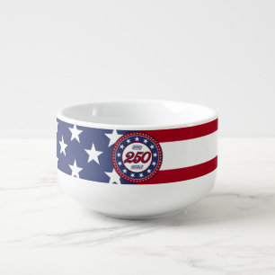 America’s 250th Birthday With USA Flag Soup Mug