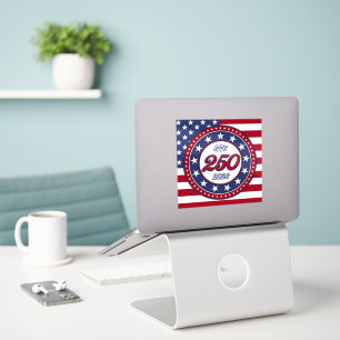 America’s 250th Birthday With USA Flag Sticker