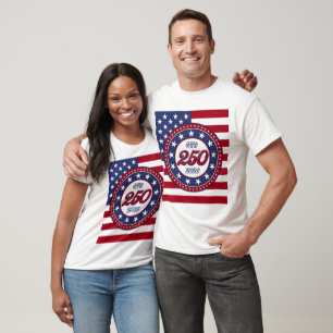 America’s 250th Birthday With USA Flag T-Shirt