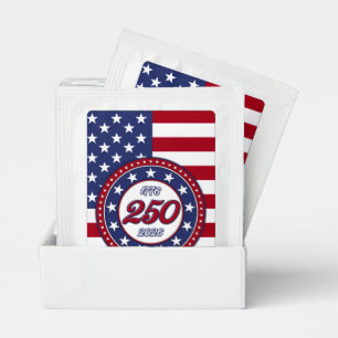 America’s 250th Birthday With USA Flag Tea Bag Drink Mix