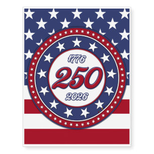 America’s 250th Birthday With USA Flag Temporary Tattoos