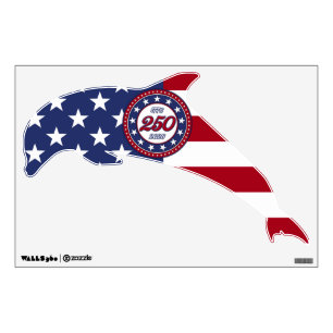 America’s 250th Birthday With USA Flag Wall Decal