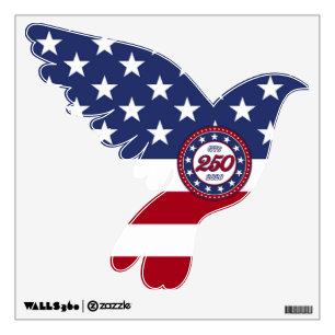America’s 250th Birthday With USA Flag Wall Decal