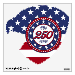 America’s 250th Birthday With USA Flag Wall Decal