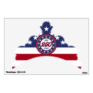 America’s 250th Birthday With USA Flag Wall Decal