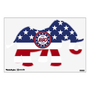 America’s 250th Birthday With USA Flag Wall Decal