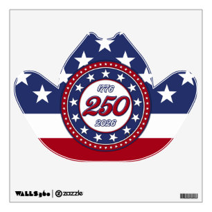 America’s 250th Birthday With USA Flag Wall Decal