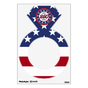 America’s 250th Birthday With USA Flag Wall Decal