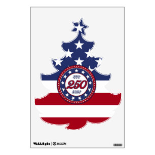 America’s 250th Birthday With USA Flag Wall Decal