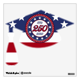 America’s 250th Birthday With USA Flag Wall Decal