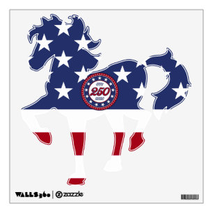 America’s 250th Birthday With USA Flag Wall Decal