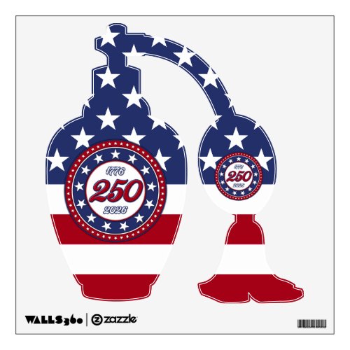 America’s 250th Birthday With USA Flag Wall Decal