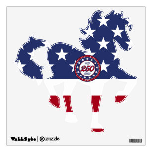 America’s 250th Birthday With USA Flag Wall Decal