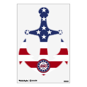 America’s 250th Birthday With USA Flag Wall Decal