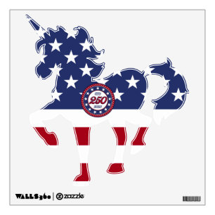 America’s 250th Birthday With USA Flag Wall Decal