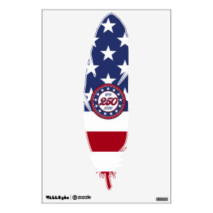 America’s 250th Birthday With USA Flag Wall Decal