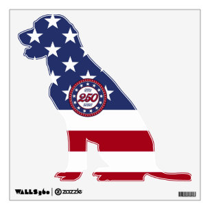 America’s 250th Birthday With USA Flag Wall Decal