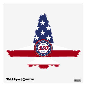 America’s 250th Birthday With USA Flag Wall Decal