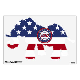 America’s 250th Birthday With USA Flag Wall Decal
