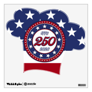America’s 250th Birthday With USA Flag Wall Decal