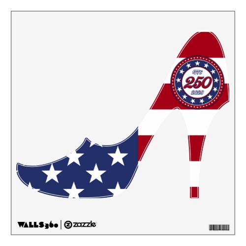 America’s 250th Birthday With USA Flag Wall Decal