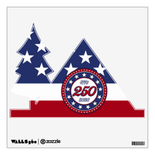 America’s 250th Birthday With USA Flag Wall Decal