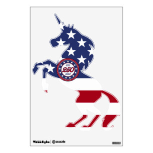 America’s 250th Birthday With USA Flag Wall Decal