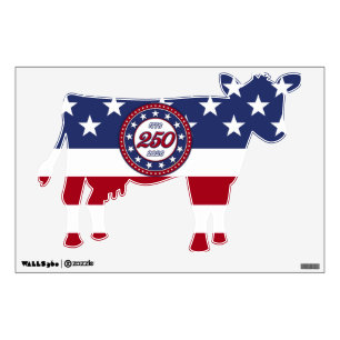 America’s 250th Birthday With USA Flag Wall Decal