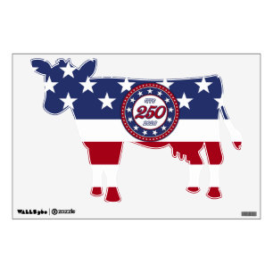 America’s 250th Birthday With USA Flag Wall Decal