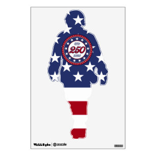 America’s 250th Birthday With USA Flag Wall Decal