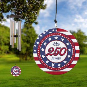 America’s 250th Birthday With USA Flag Wind Chime