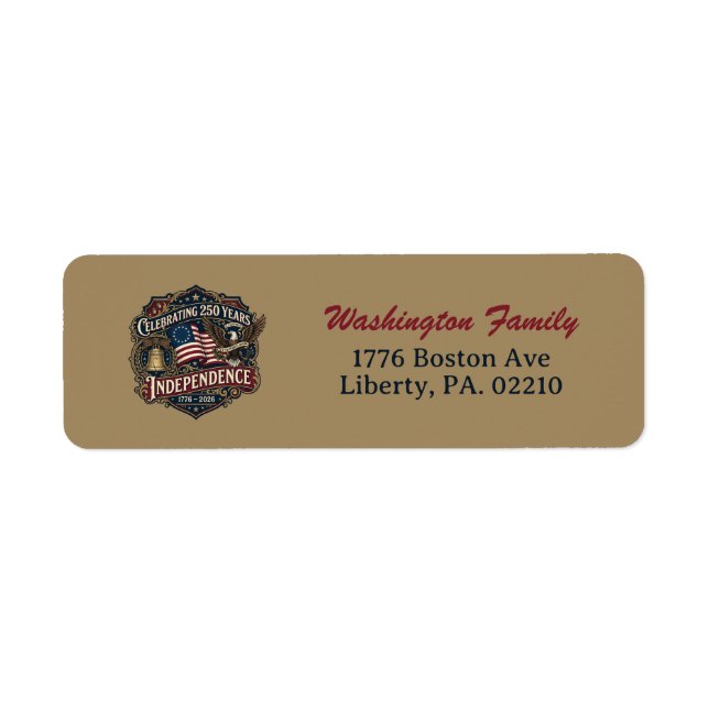 America’s 250th Celebration Return Address Label (Front)