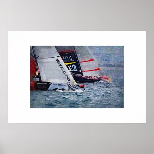 america s cup Sailing sailboat sailboat race Poster