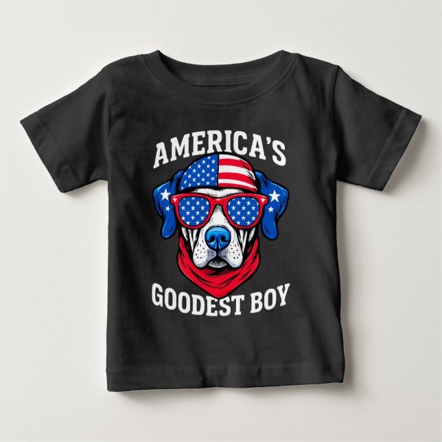 America’s Goodest Boy Dog Baby T-Shirt (Front)
