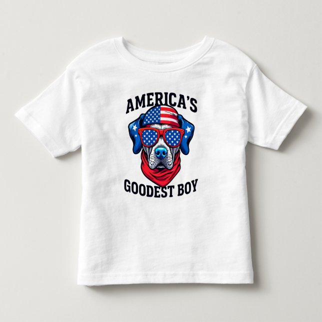 America’s Goodest Boy Dog Toddler T-shirt (Front)