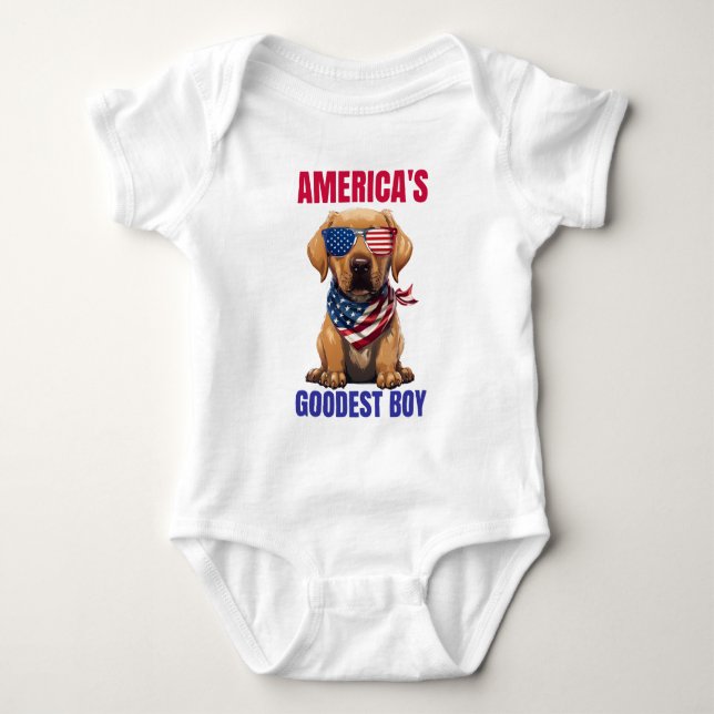 America’s Goodest Labrador Baby Bodysuit (Front)