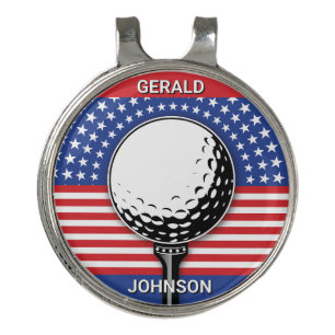America’s Patriotic Golf Design Hat Clip