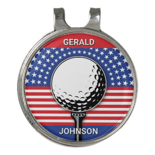 America’s Patriotic Golf Design Hat Clip