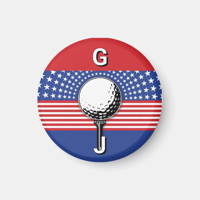 America’s Patriotic Golf Design Magnet (Front)