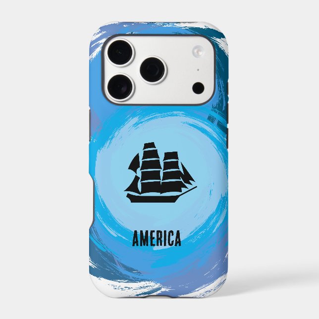 America Sailing Ship iPhone Case (Back)