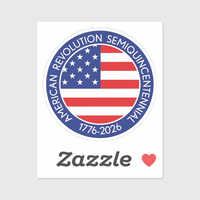 America Semiquincentennial 1776-2026 USA 250 Flag Sticker (Sheet)