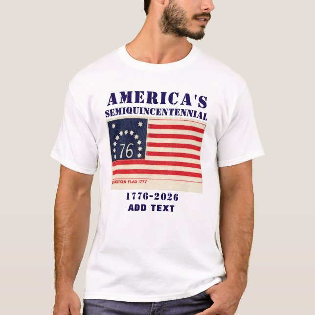 America Semiquincentennial USA 250 Bennington Flag T-Shirt (Front)
