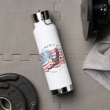 America Since 1776 Watercolor Flag/S.Eagle/Stars 