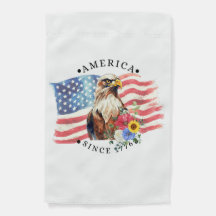 America Since 1776 With Flag/Eagle/Flowers