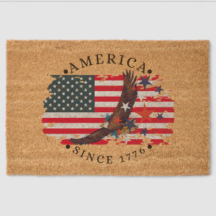 America Since 1776 With Flag/S. Eagle/Stars 2 Fiber Doormat