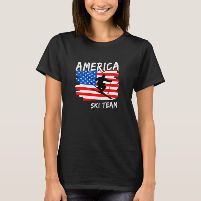 America Ski  T-Shirt (Front)