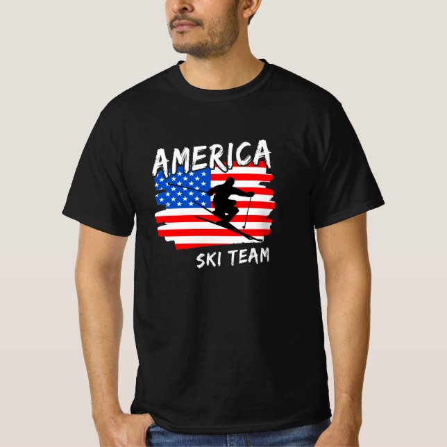 America Ski  T-Shirt (Front)
