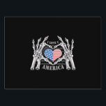 America Skull Skeleton Hand Artwork Editable Layer Sign<br><div class="desc">An America skull skeleton hand artwork design. Bold,  patriotic,  and gothic-inspired.</div>