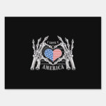 America Skull Skeleton Hand Artwork Editable Layer Sign