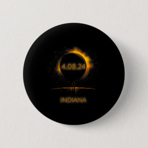 America Solar Eclipse - 4.08.24 Indiana Souvenir Button